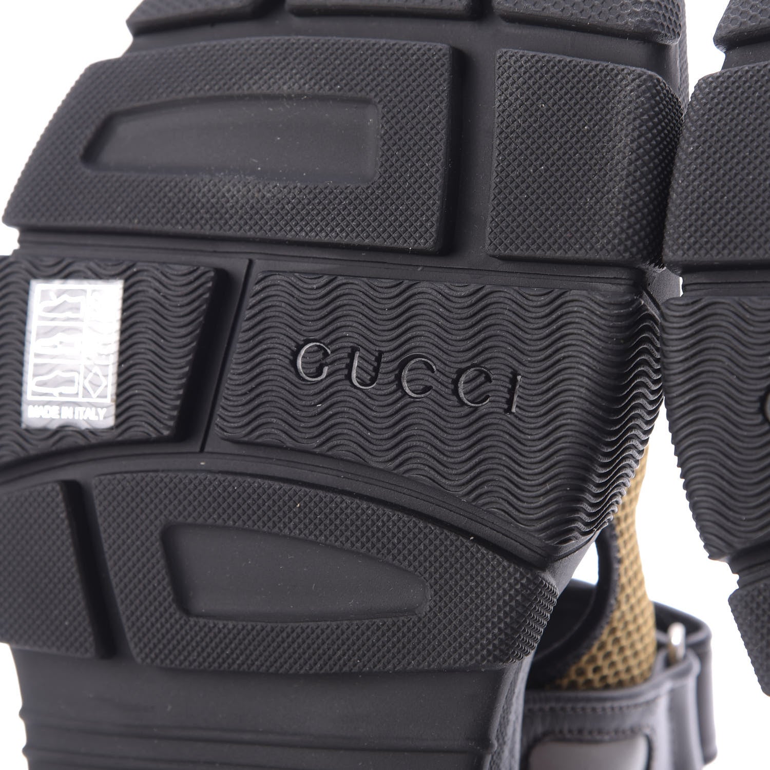 Gucci X SEGA Nappa Mesh Mens Aguru Sandals 9 Loess Black 9 of 10
