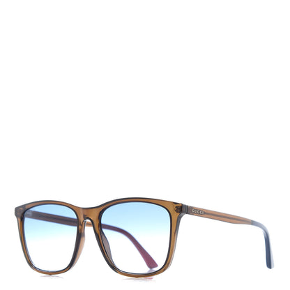 Gucci Acetate Square Frame Sunglasses GG0404S Brown 1 of 9