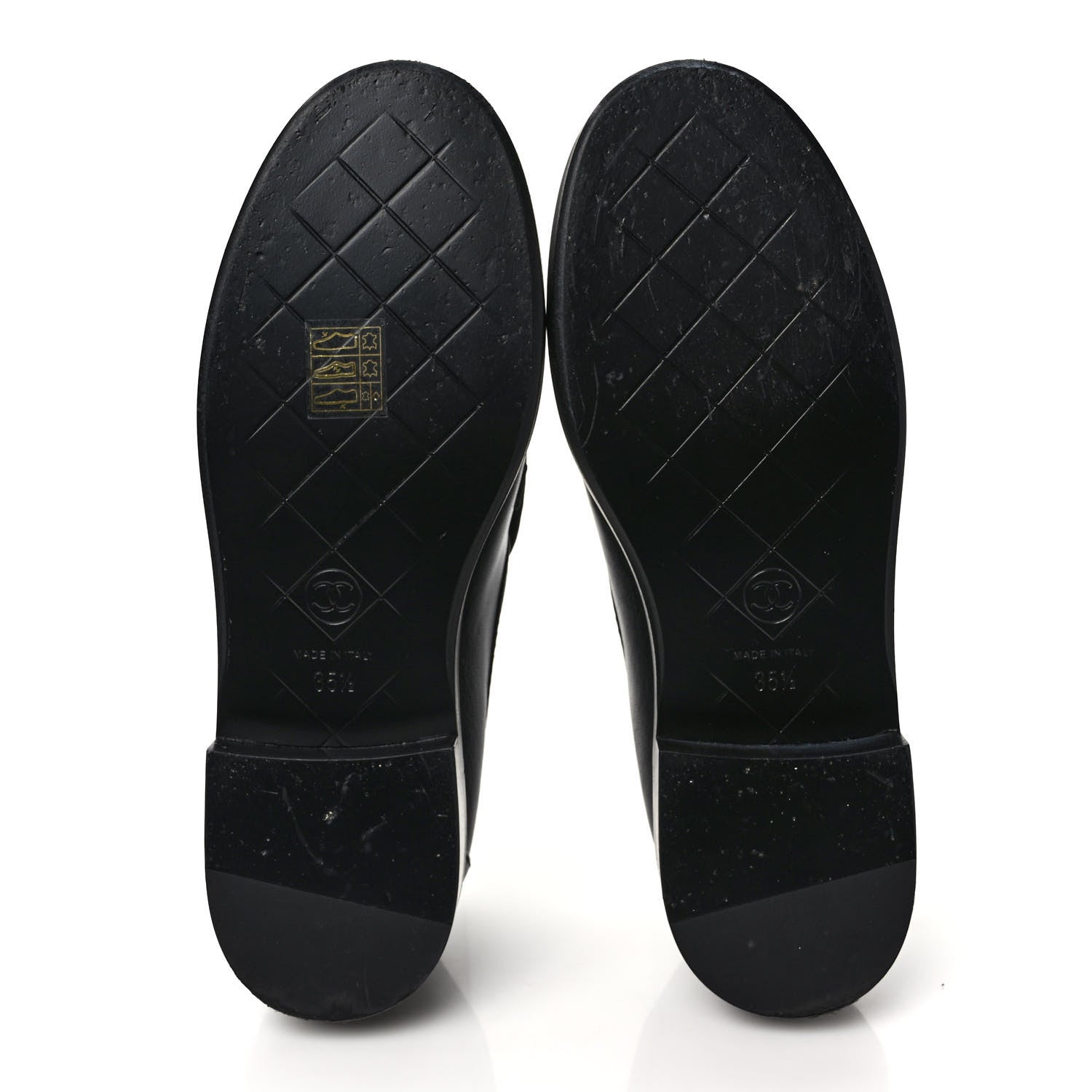Chanel Lambskin Quilted CC Turnlock Loafers 35.5 Black 5 of 7