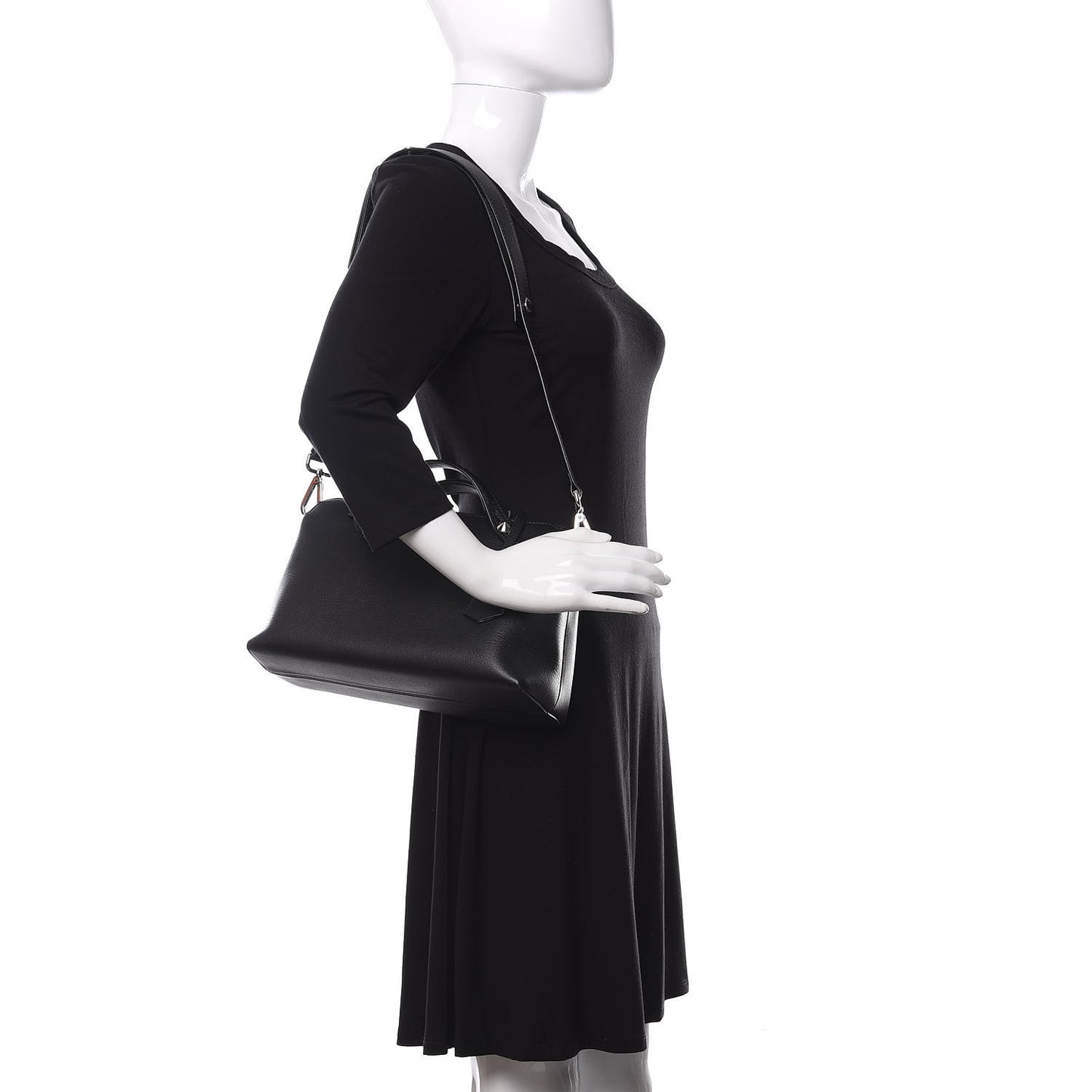 Vitello Dolce Marmol Medium By The Way Boston Bag Black