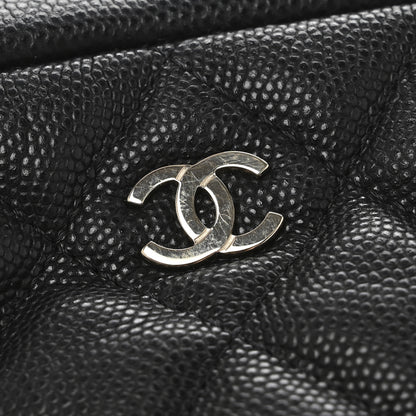 Chanel Caviar Quilted Medium Curvy Pouch Cosmetic Case Black 8 of 9