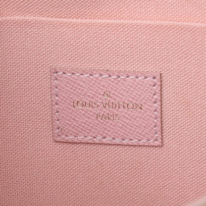 Louis Vuitton Damier Azur Pochette Felicie Chain Wallet Rose Ballerine 9 of 13