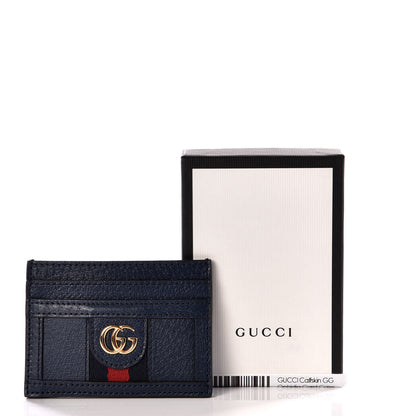 Gucci Textured Calfskin Ophidia Card Holder Blue Agata 9 of 9
