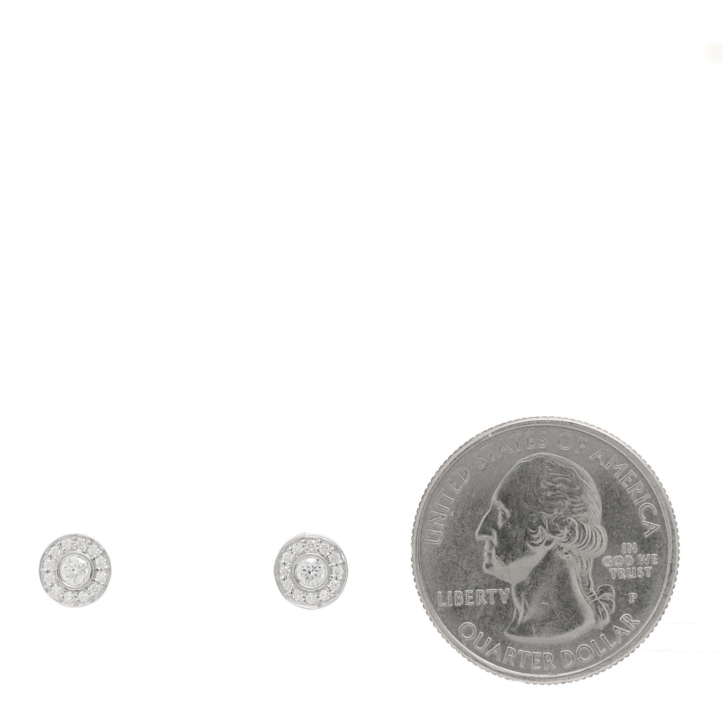Platinum Diamond .34ctw Circlet Earrings