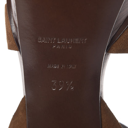 Saint Laurent Suede Tribute 75 Platform Sandals 39.5 Land 10 of 18