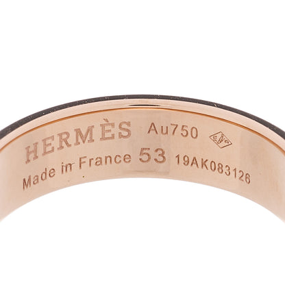 Hermes 18K Rose Gold PM Collier De Chien Ring 53 6.25 4 of 5