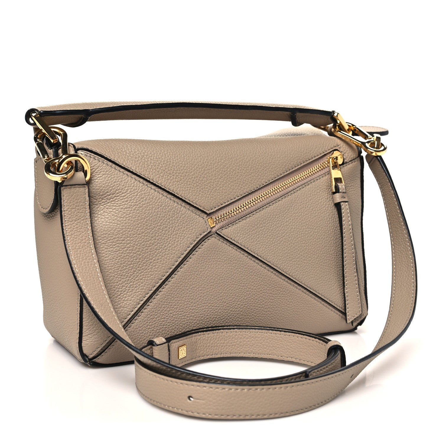 Loewe Grained Calfskin Small Puzzle Bag Sand 3 of 9