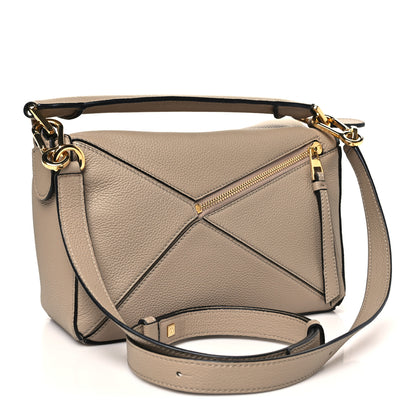 Loewe Grained Calfskin Small Puzzle Bag Sand 3 of 9