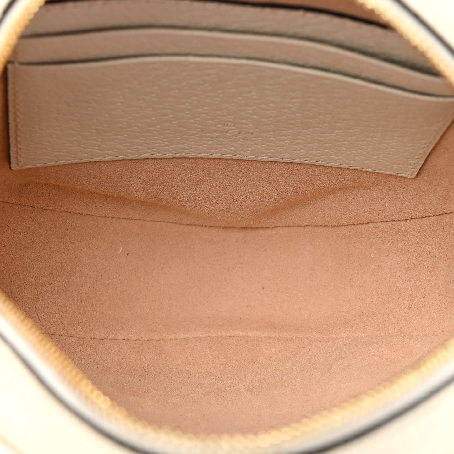 Textured Calfskin Web Mini Ophidia Round Backpack Mystic White
