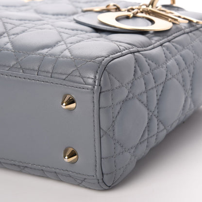 Christian Dior Lambskin Cannage Small Lucky Badges My Lady Dior Grey 8 of 18
