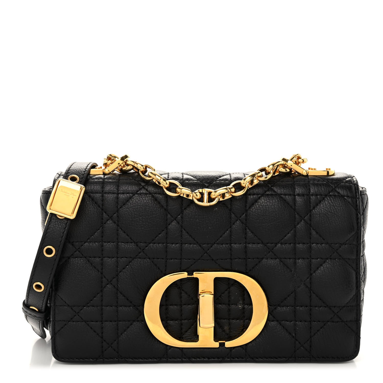 Christian Dior Calfskin Cannage Small Caro Bag Black 1 of 11