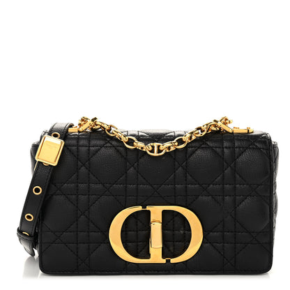 Christian Dior Calfskin Cannage Small Caro Bag Black 1 of 11