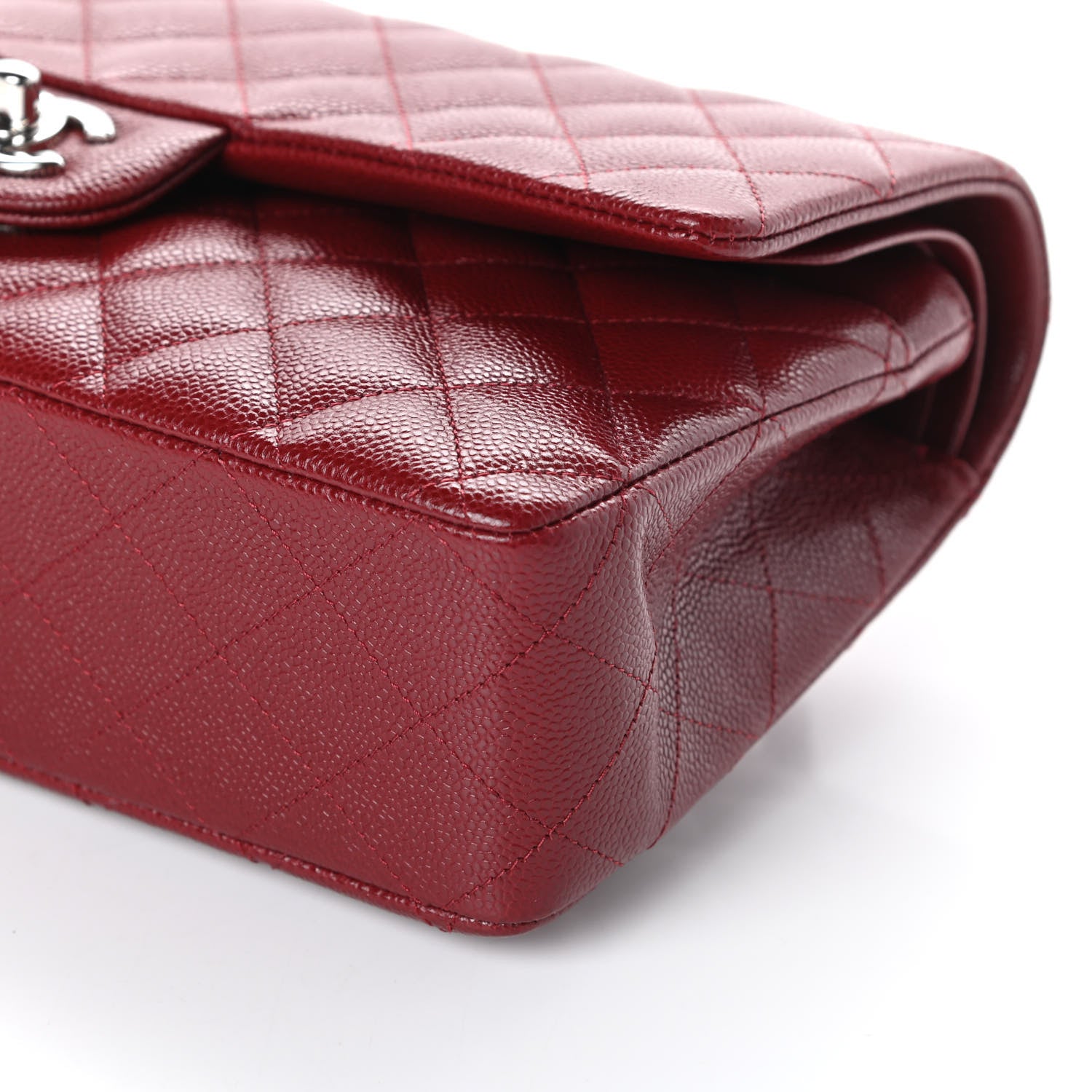 Chanel Caviar Quilted Medium Double Flap Burgundy 10 of 10