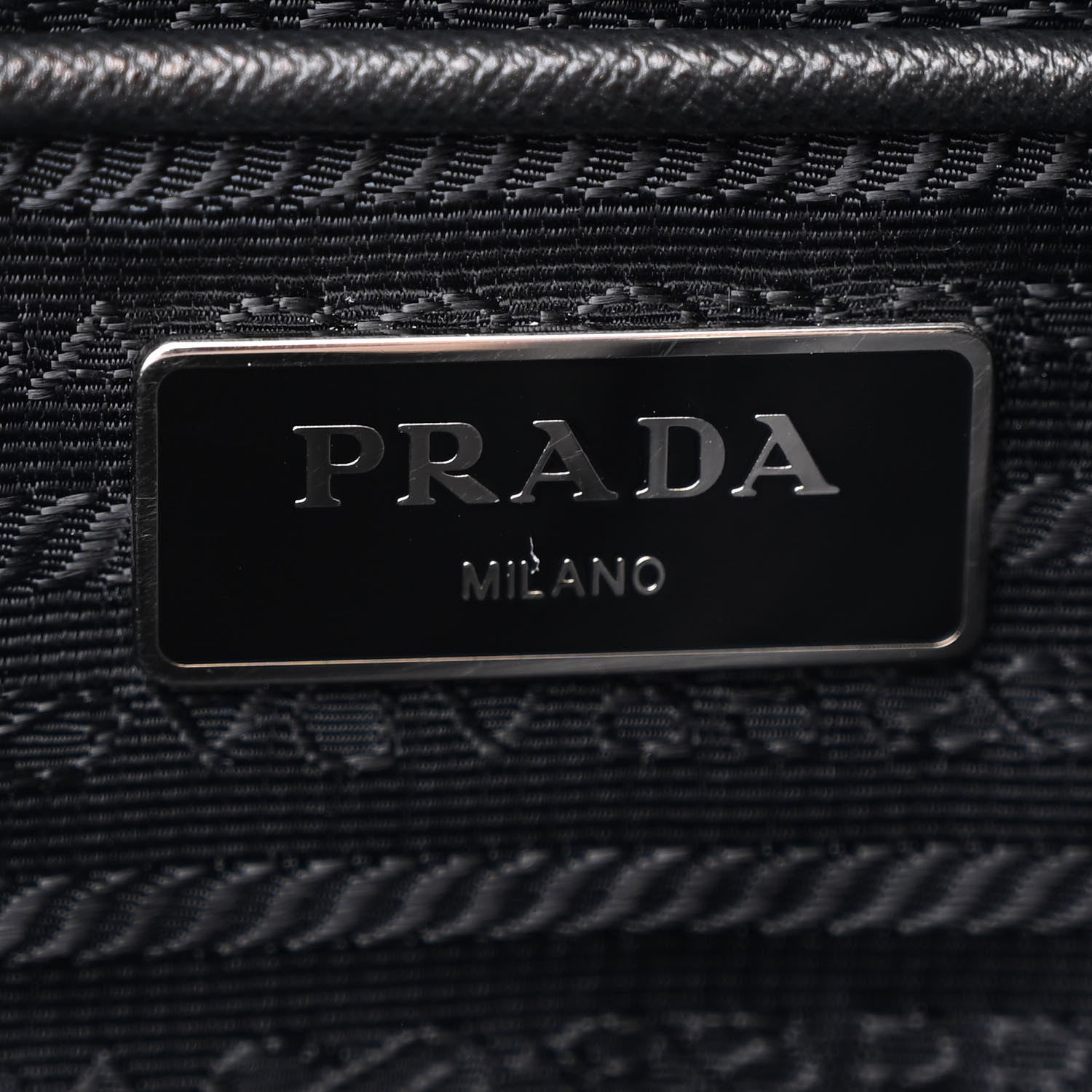 Prada Tessuto Nylon Saffiano Medium Backpack Black 6 of 13