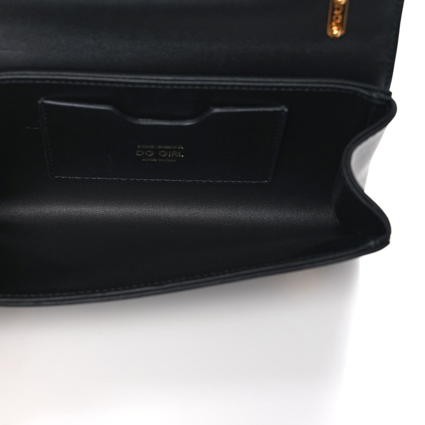 Calfskin DG Girls Phone Shoulder Bag Black