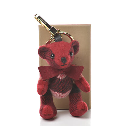 Burberry Cashmere Check Thomas Bear Bag Charm Parade Red 4 of 4