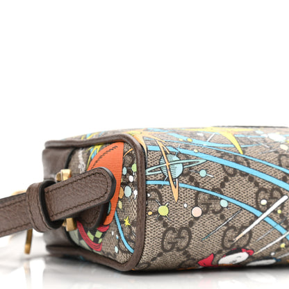 Gucci X DISNEY GG Supreme Monogram Donald Duck Interlocking G Shoulder Bag Beige Multicolor New Acero 9 of 10