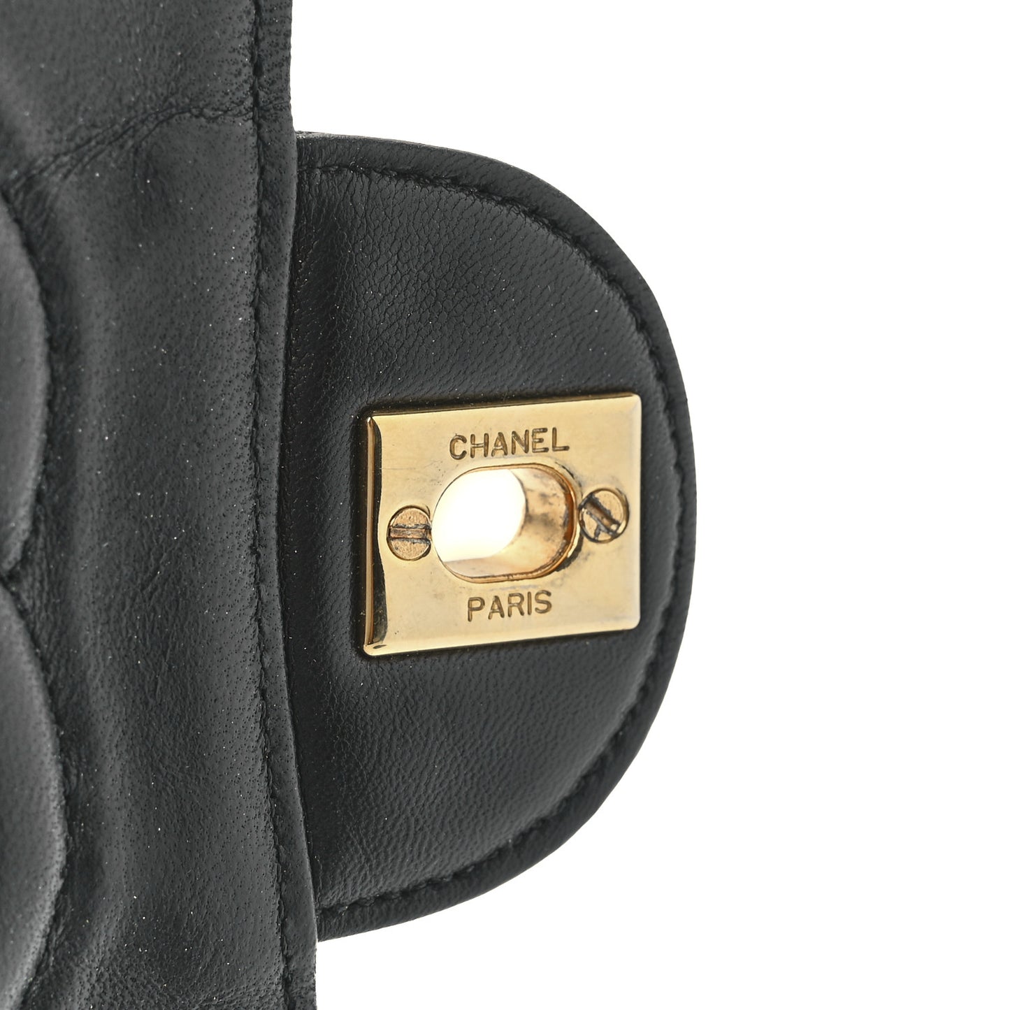 Lambskin Quilted Small Single Flap Black