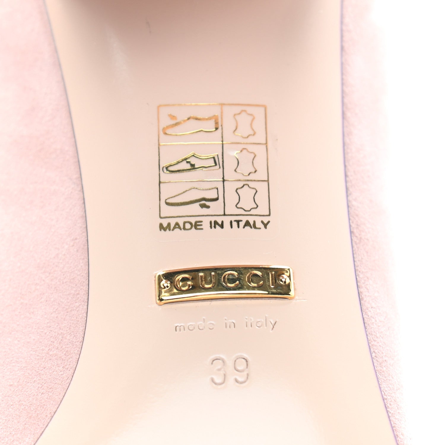 Gucci Kid Scamosciato GG Marmont Fringe 50mm Loafer Pumps 39 Crystal Pink 8 of 8