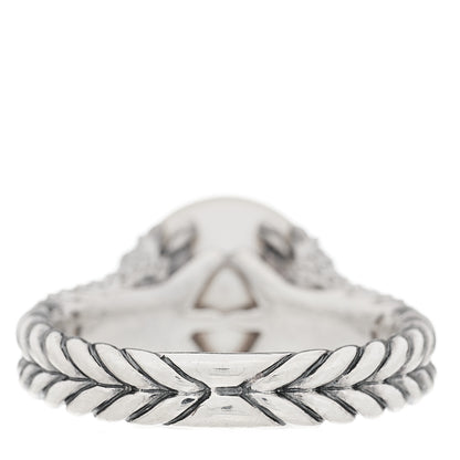 David Yurman Sterling Silver Diamond Pearl Starburst Ring 52 6 5 of 6