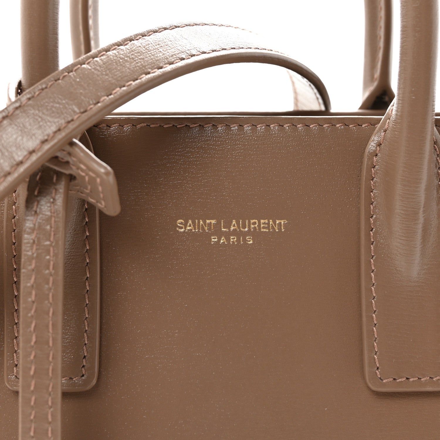 Saint Laurent Calfskin Nano Sac De Jour Dark Beige 7 of 9