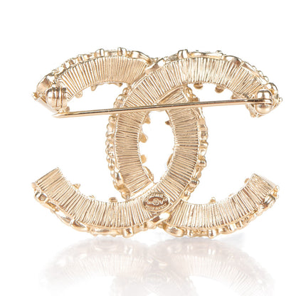 Chanel Enamel CC Baroque Brooch Black Gold 3 of 5