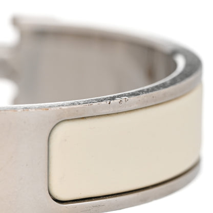 Hermes Enamel Narrow Clic Clac H Bracelet PM White 5 of 9