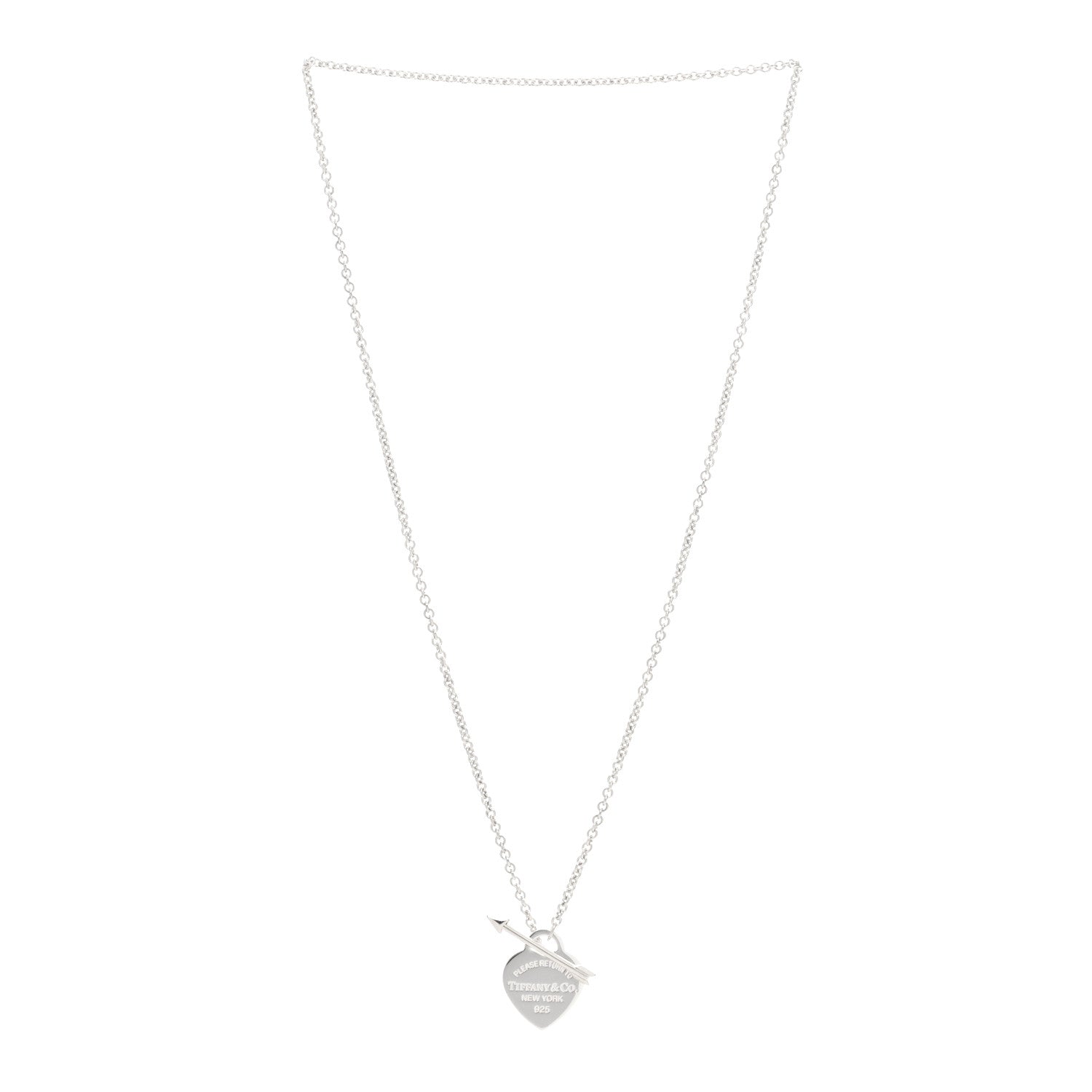 Tiffany Sterling Silver Small Return to Tiffany Lovestruck Pendant Necklace 2 of 3