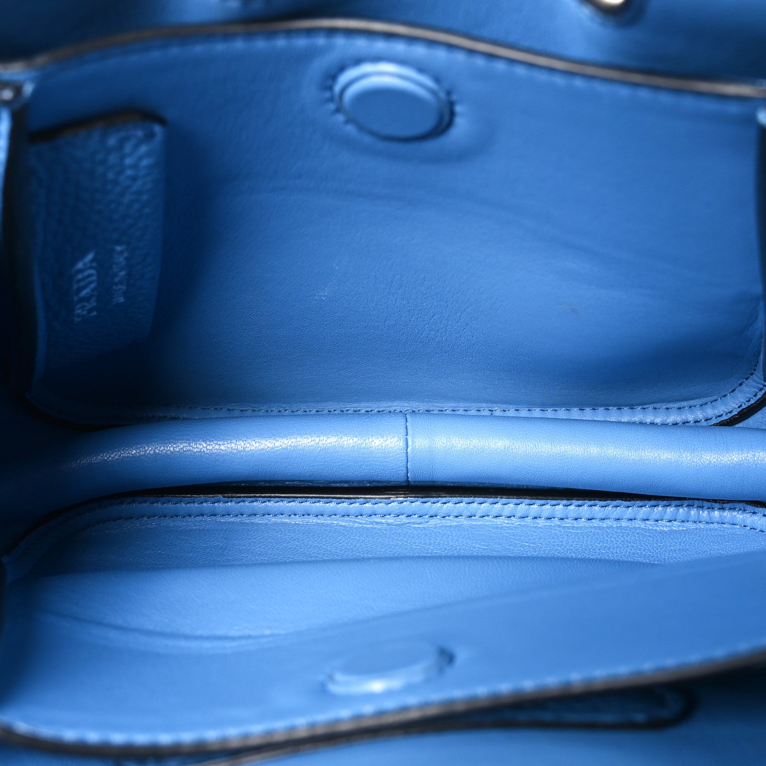 Prada Vitello Daino Soft Mini Dynamique Tote Cobalto 5 of 9