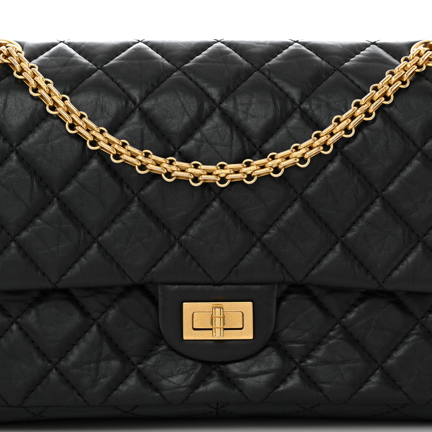 Chanel Aged Calfskin Quilted 2.55 Reissue 226 Flap Black 8 of 10