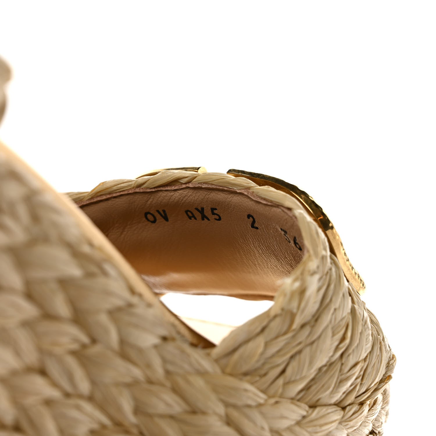 Valentino Garavani Raffia VLogo Ankle Wrap Espadrille 45/90mm Platform Wedge Sandals 36 Naturale 8 of 9