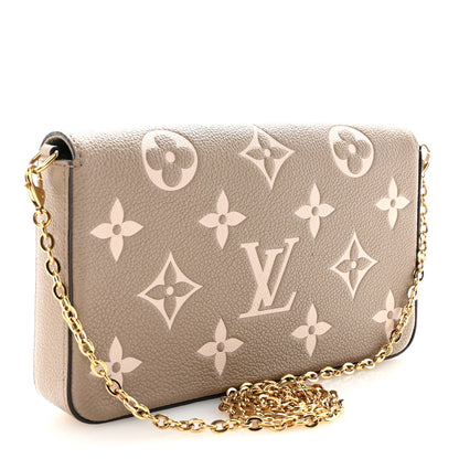 Louis Vuitton Empreinte Monogram Giant Felicie Pochette Tourterelle Creme 4 of 11