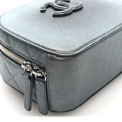 Chanel Metallic Caviar Small Coco Curve Vanity Bag Black Ruthenium 16 of 19