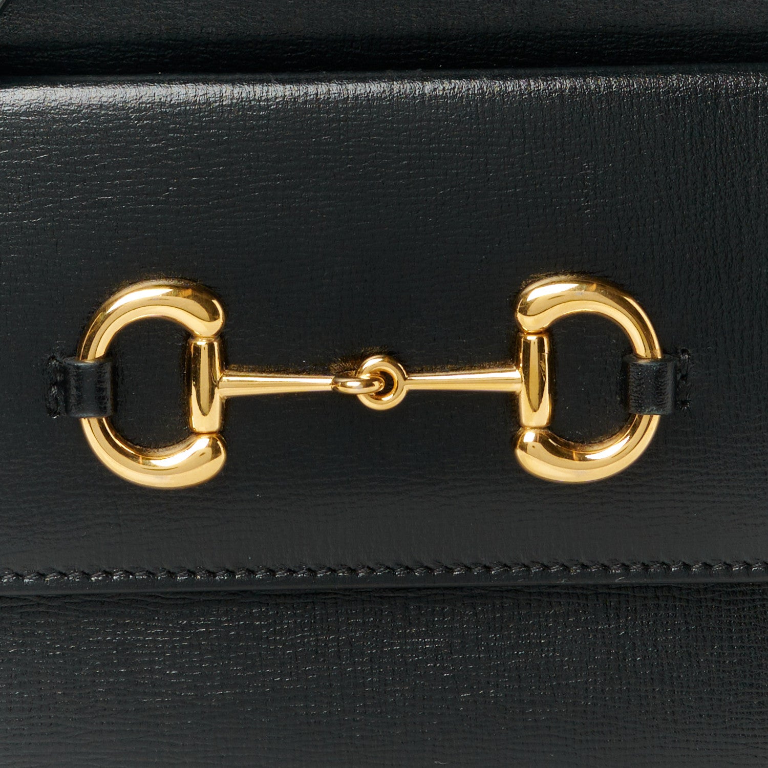 Gucci Textured Calfskin Small Horsebit 1955 Shoulder Bag Black 9 of 11