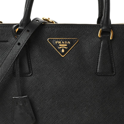 Prada Saffiano Small Galleria Double Zip Tote Black 8 of 10