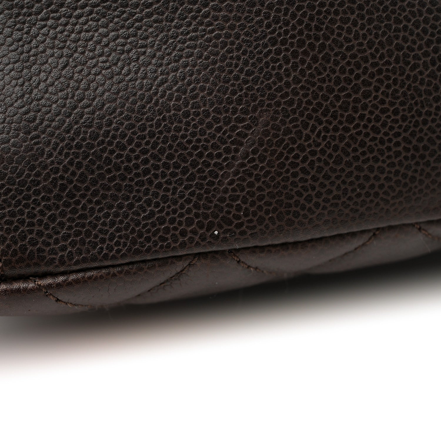 Chanel Caviar Quilted Petit Shopping Tote PST Dark Brown Brown 12 of 15