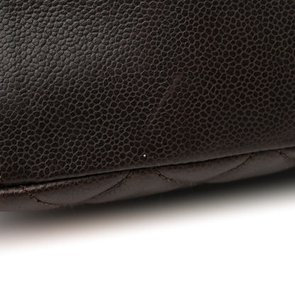 Chanel Caviar Quilted Petit Shopping Tote PST Dark Brown Brown 12 of 15