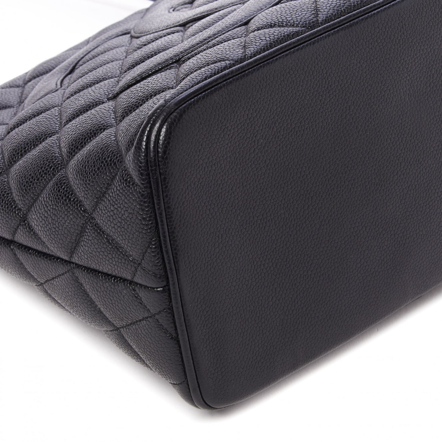 Caviar Quilted Medallion Tote Black