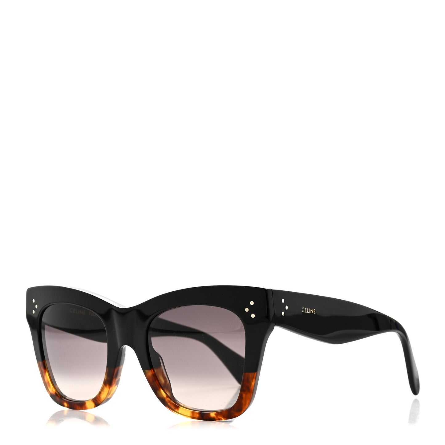 Acetate Polarized Cat Eye Sunglasses CL4004IN Havana Black