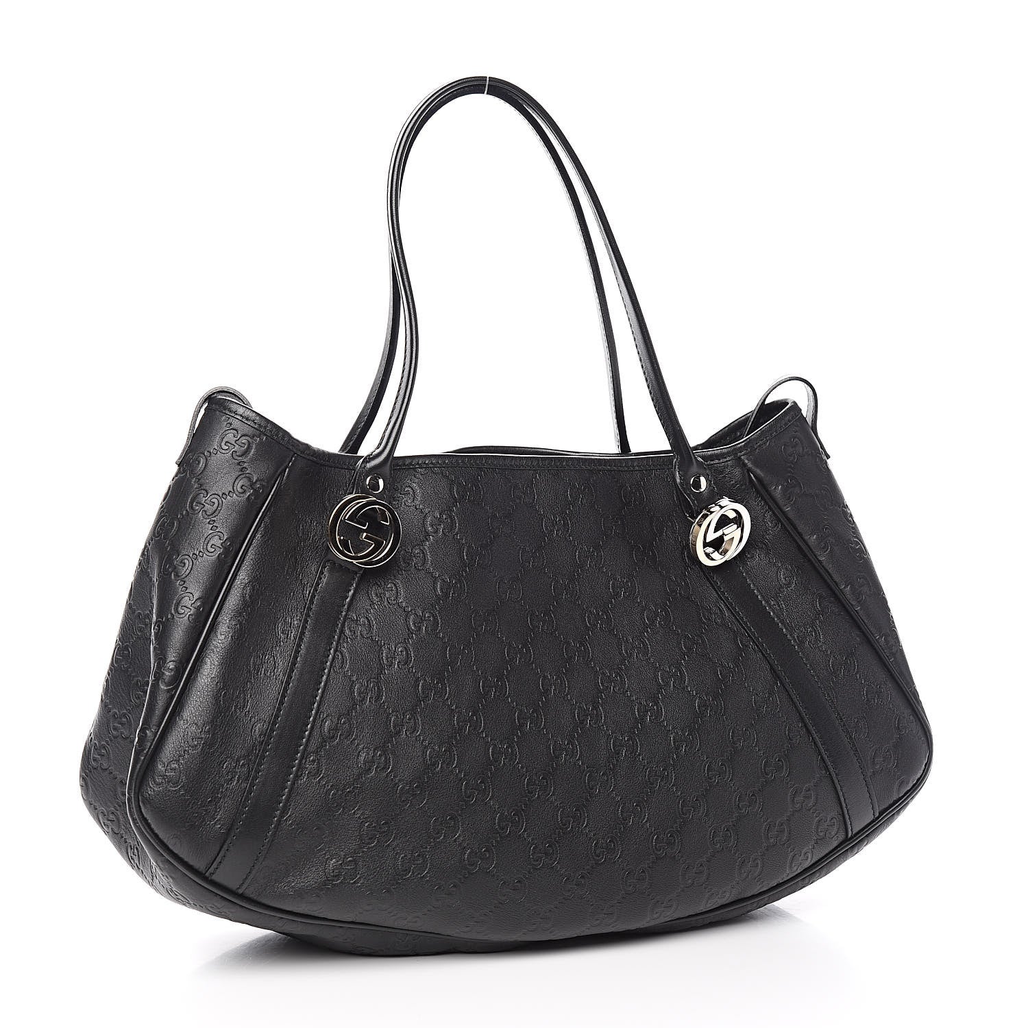 Gucci Guccissima Medium GG Twins Shoulder Bag Black 3 of 14