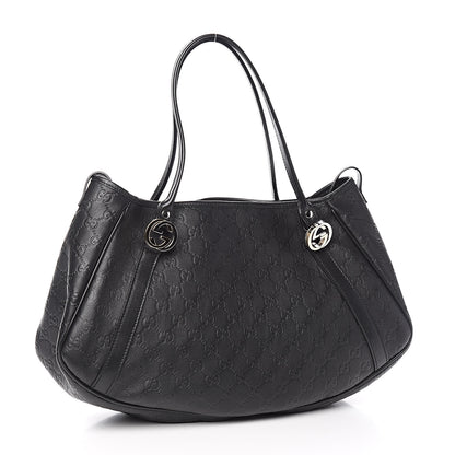 Gucci Guccissima Medium GG Twins Shoulder Bag Black 3 of 14