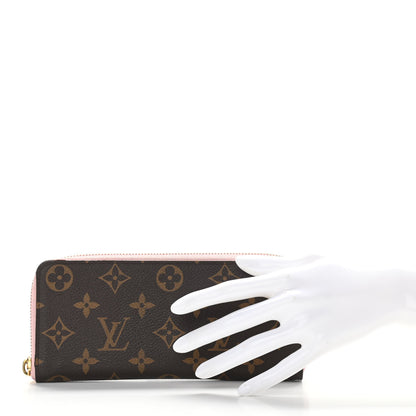 Louis Vuitton Monogram Blooming Flowers Clemence Wallet Rose Ballerine 2 of 7