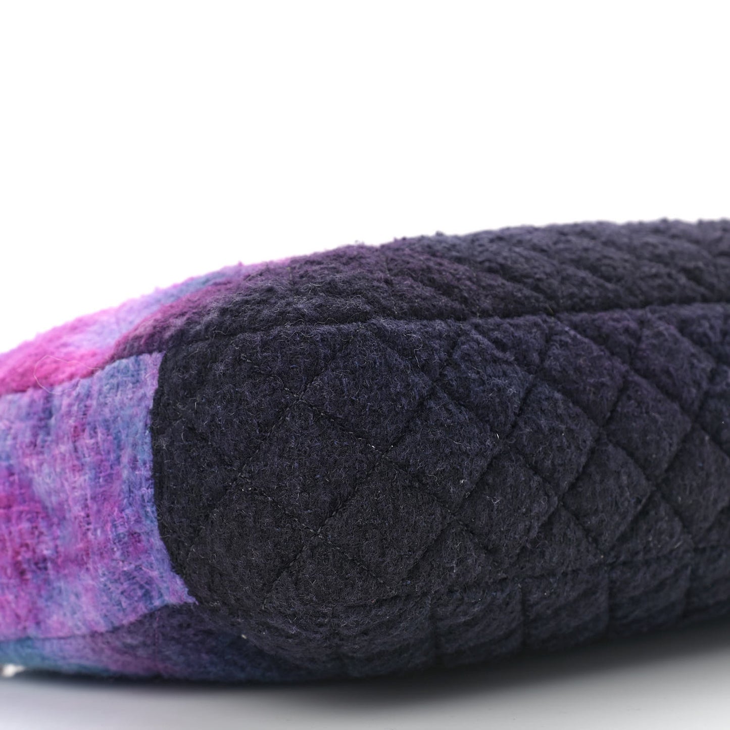 Wool Tweed CC Tote Purple Black Blue