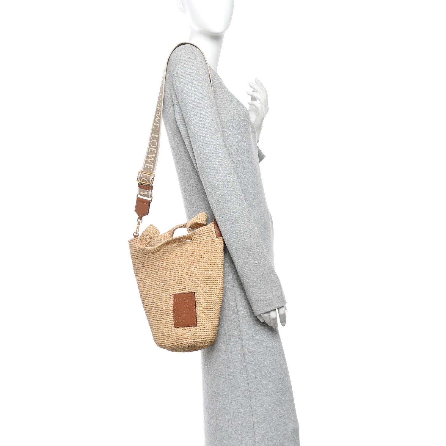 Loewe Raffia Mini Slit Tote Bag Natural Tan 1909720 – FASHIONPHILE