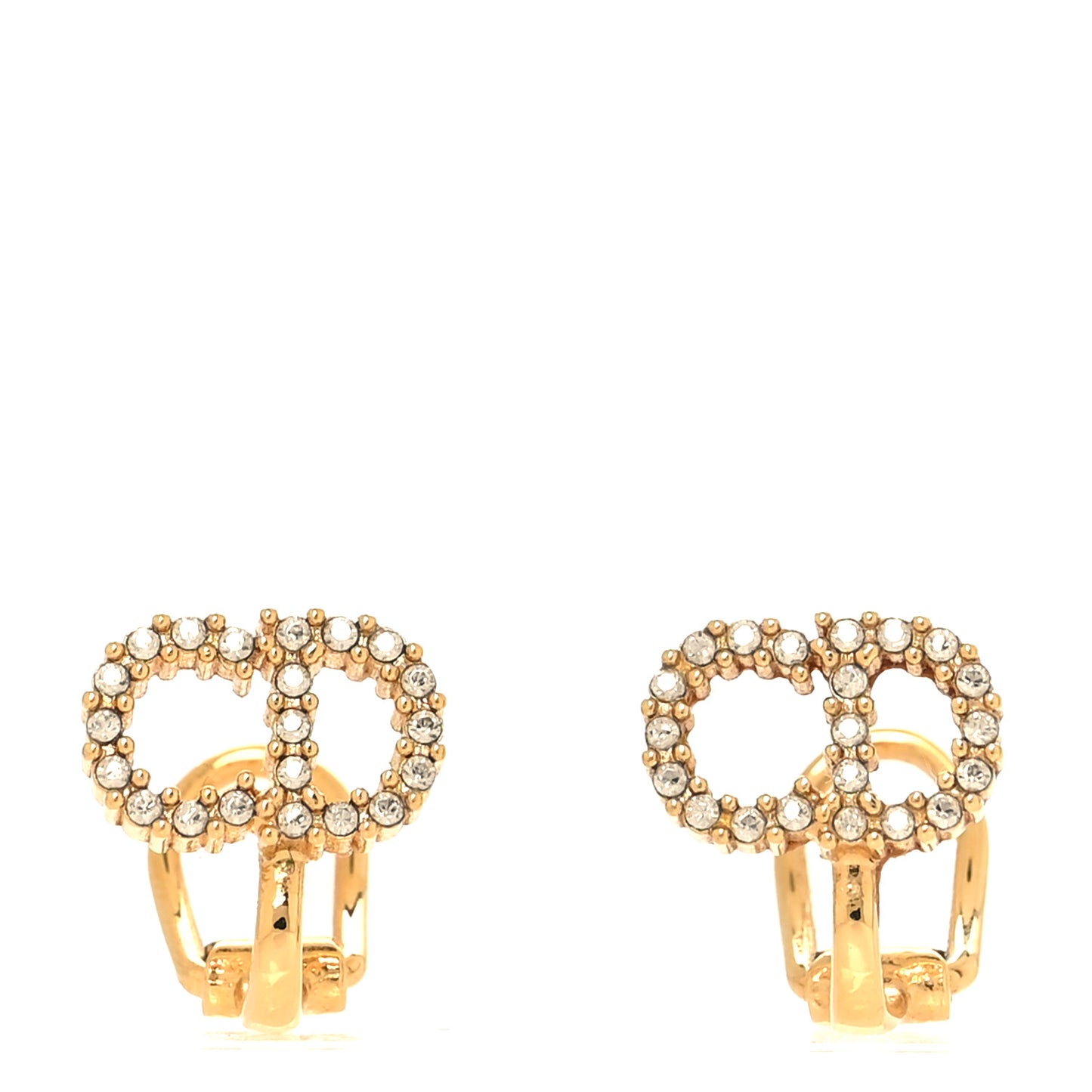Crystal Clair D Lune Clip On Earrings Gold