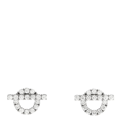 Hermes 18K White Gold Diamond Finesse Earrings 1 of 5