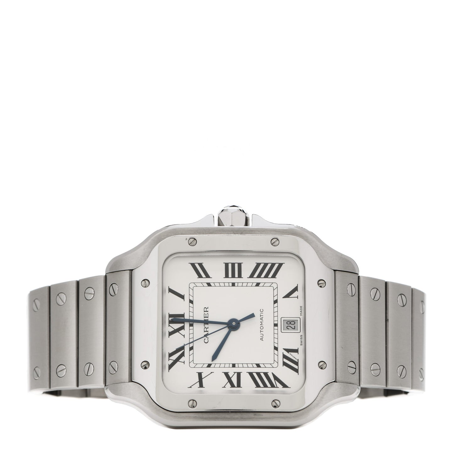 Stainless Steel 39.8mm Santos De Cartier Automatic Watch