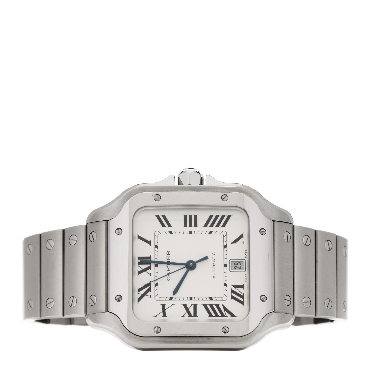 Cartier Stainless Steel 39.8mm Santos De Cartier Automatic Watch 2 of 5