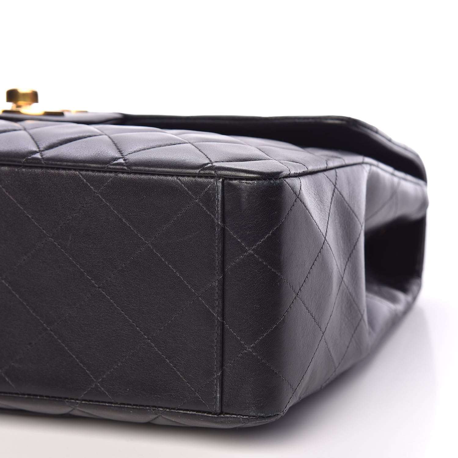 Chanel Lambskin Quilted XL Jumbo Single Flap Black 7 of 14