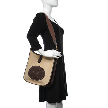 Hermes Toile Natural Barenia Evelyne GM Ebene 2 of 14